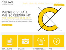 Tablet Screenshot of civilianprinting.com